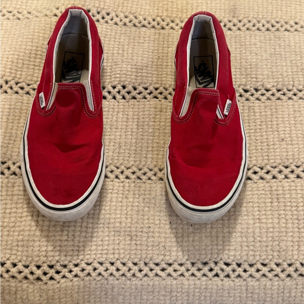 Vans Classic Red Slip-On Shoes